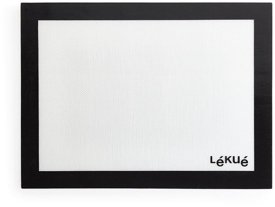 Basics Rechthoekige bakmat voor macarons siliconen bruin, zwart, 2 stuks, 29,5 x 41,9 cm