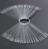 Knaak Nagel Display - (50 stuks) - Transparant - Nail Art - Waaier