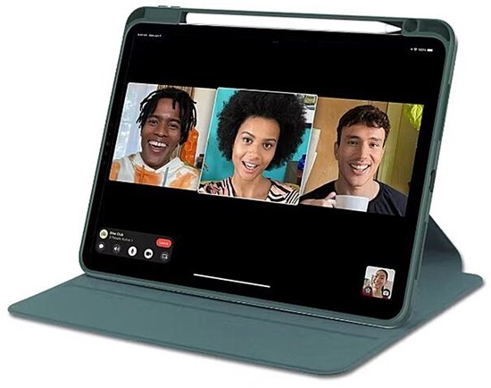 Étui de protection en cuir PU pour iPad 10,2", 10,5" Vert nuit