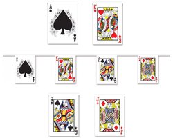 Casino feest versiering thema kaartspel slinger - papier - 400 cm - feestartikelen