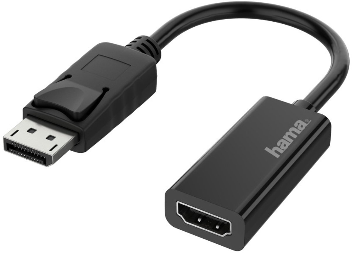 Hama 00200335 DisplayPort / HDMI Adapter [1x Britse stekker - 1x DisplayPort stekker] Zwart
