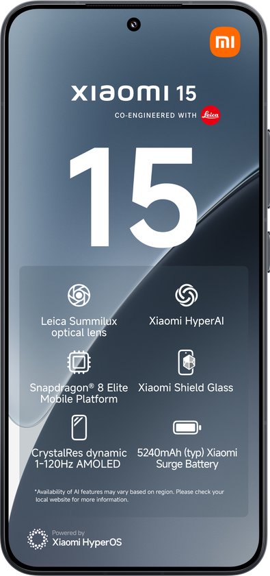 Xiaomi 15 - 12GB/256GB - 5G - Black