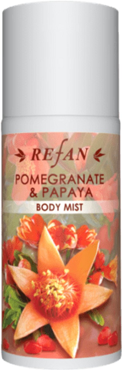 Goedkoopste Refan natuurlijke Pomegranate and Papaya - body mist - antiallergisch toilette water 125ml
