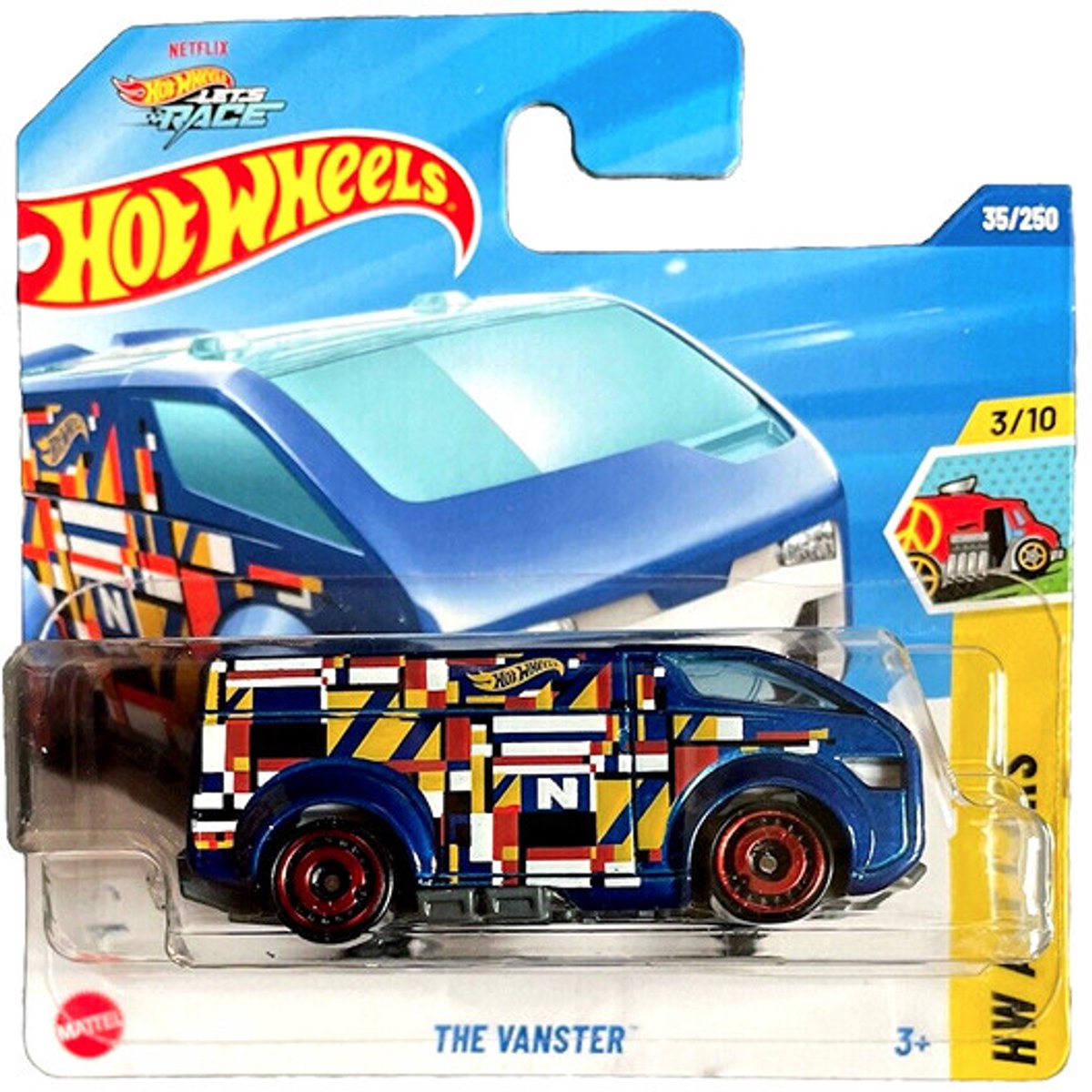 HOT WHEELS THE VANSTER BLUE/ART 35/250 1:64 HW ART CARS 3/10