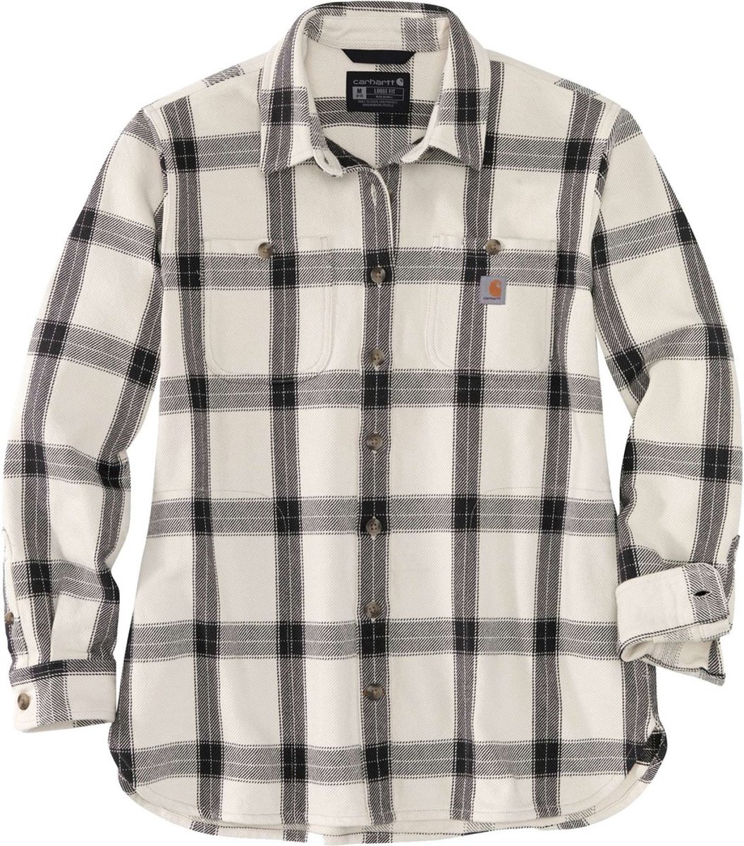 Carhartt Damen Hemd Heavyweight Twill L/S Plaid Shirt Malt-XL Beige