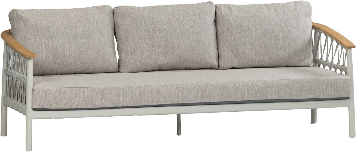 Loungebank Capri | 3-persoons | Naturel & Cream