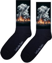 Brandweer - Valentijn sokken - Verjaardag Cadeau - Grappige sokken - Leuke sokken - Hem Haar sokken - Vrolijke sokken - Engel - Vaderdag - Moederdag - Sint cadeau - Kerst cadeau - Leuk Cadeau - Speciaal cadeau - Socks maken Happy - Maat 37-44