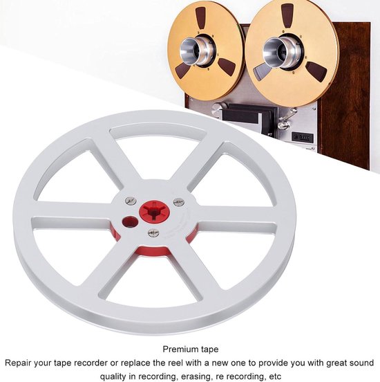 1/4 Inch Aluminiumlegering Lege Tape Reel 6 Gaten Sound Takeup Reel Disc voor Reel to Reel Tape Spelers (SILVER) — afbeelding 2