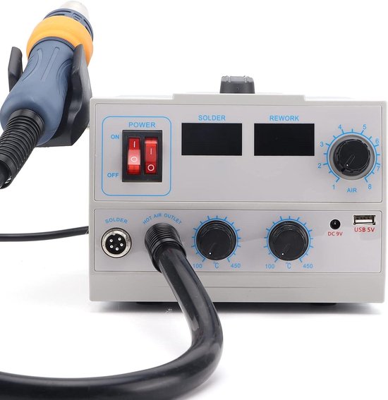 Hot Air Rework Station 2 in 1 Digitale instructies Soldeerstation ...