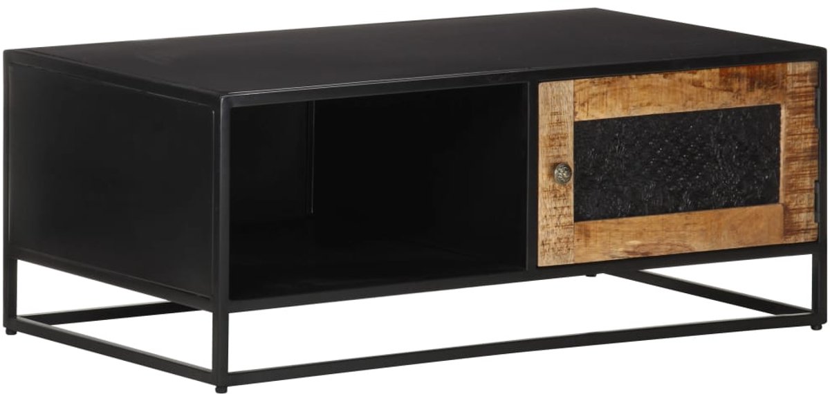 FIONERA Salontafel 90x50x35 cm ruw mangohout