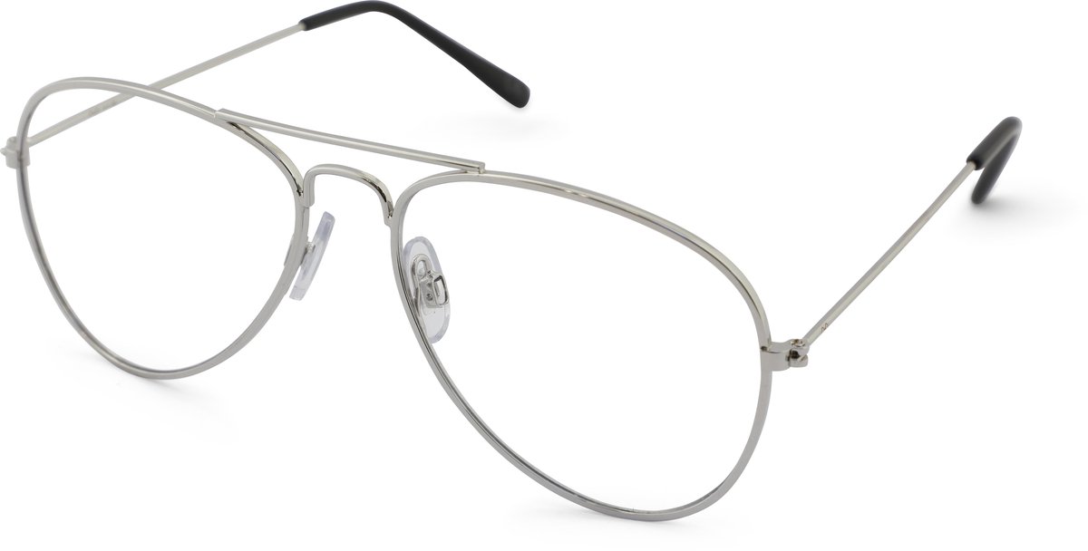 Leesbril Croon Pilot-Shiny silver-+1.50
