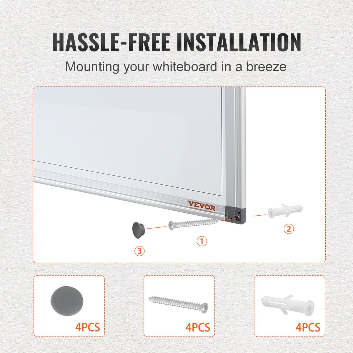 VEVOR Kalender Whiteboard Beschrijfbaar Magneetbord 915 x 610 mm, Memobord Whiteboard incl. 2 Whiteboard Pennen + 6 Magneten + 1 Magnetische Wisser, Whiteboard Droog Uitwisbare Takenlijst Kantoor thumbnail 2