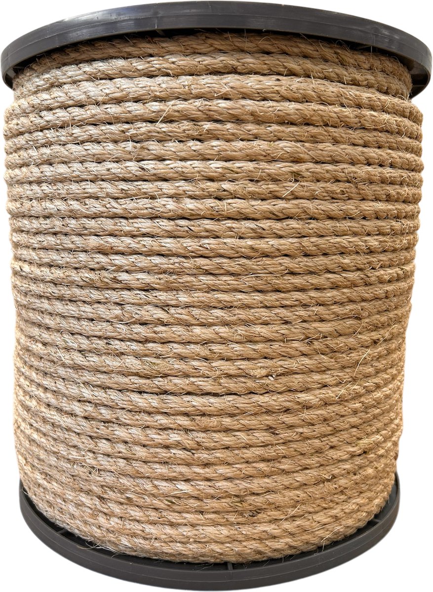Sisaltouw - sisal - touw - 12mm x 220mtr - haspel ( voor o.a. krabpalen )