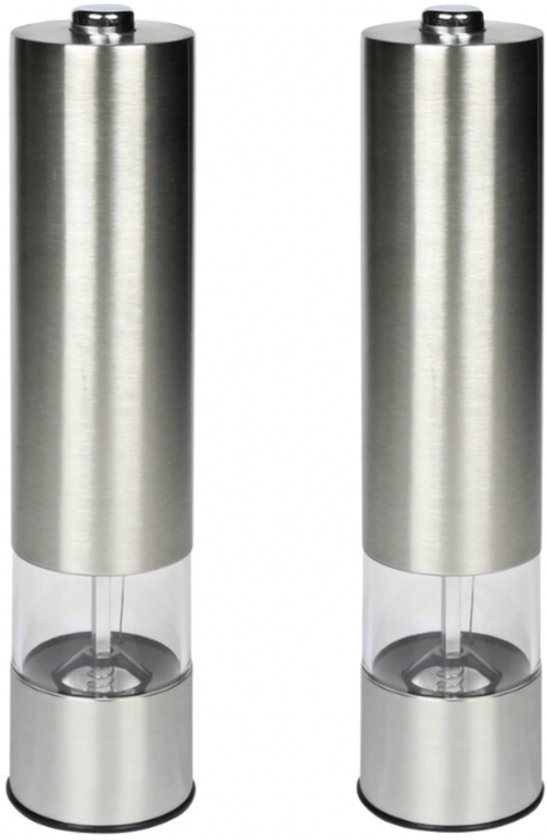 Moulin à poivre - Moulin à sel - Set moulin à poivre et sel - 2 pièces Moulin à poivre électrique - Ensemble moulin à poivre et sel électrique