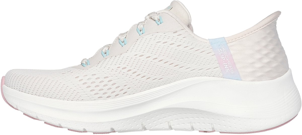 Skechers Instapper Hands-Free Slip-Ins Arch Fit 2.0 Easy Chi NTPK Offwhite Blauw Roze Machine Washable