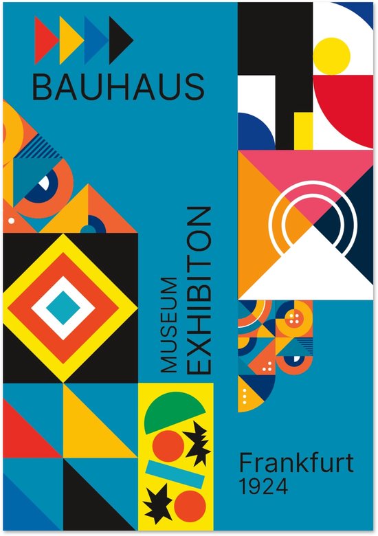 Affiche Bauhaus - Exposition du Musée de Francfort 70x100 cm / 28x40″ - Décoration Salon - Décoration Chambre - Décoration - Décoration murale - Décoration murale Salon - Décoration murale Chambre - Décoration murale - Décoration murale Salon
