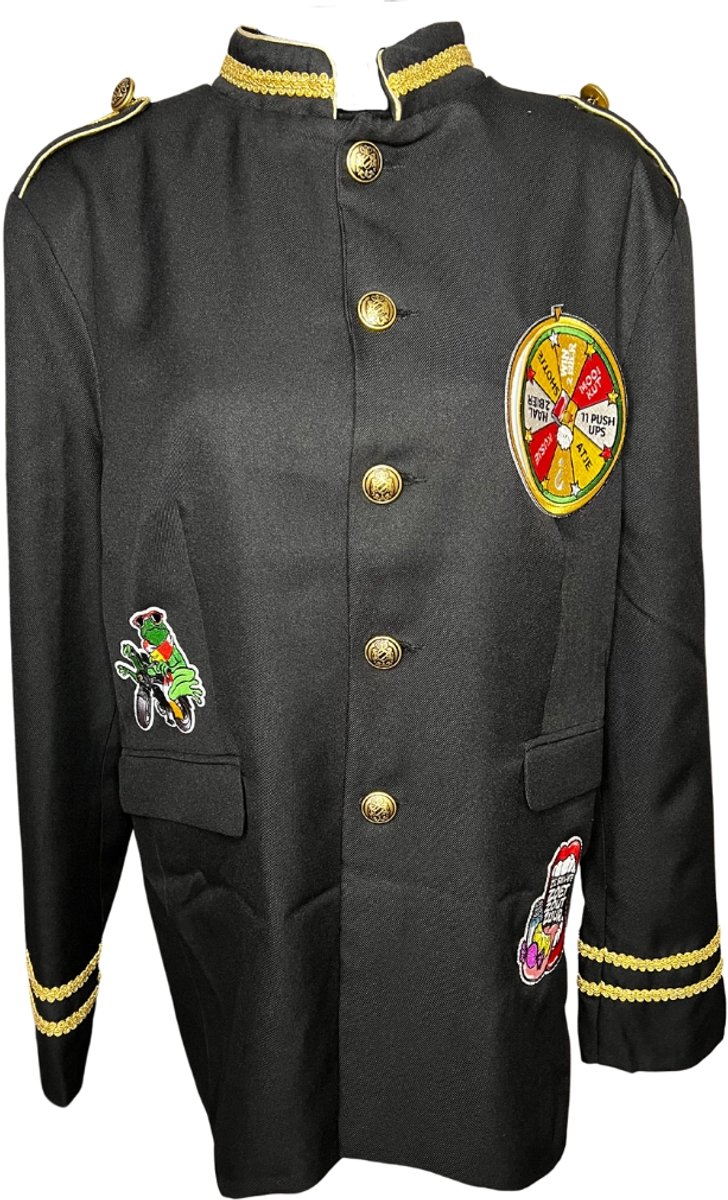 Oeteldonk Carnavalsjas Kort Zwart - Unieke Badges - Heren - Maat M