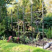 GardenSkill Klimrek Trellis voor Tuin 180x150cm Hoog - Tuinhek Tuinscherm Metaal - Traliewerk Klimhulpmiddel voor Klimplanten, Rozen, Tomaten - Zwart