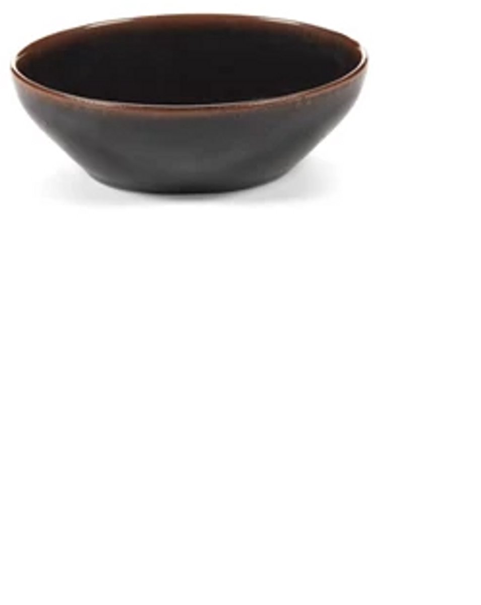Serax Uncharted Out of Lines bowl 17.5x15.5cm H5.7cm zwart bruin