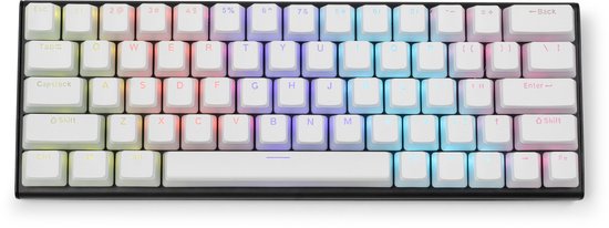 60% Mechanisch Gaming Keyboard – Pudding keycaps - RGB - Bedraad