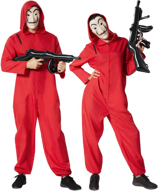 dressforfun - La Casa de Papel - Costume unisexe braqueur de banque masqué - M - Déguisements carnaval - Halloween - Déguisement - Vêtements de fête - Déguisements - Fête - Vêtements de fête