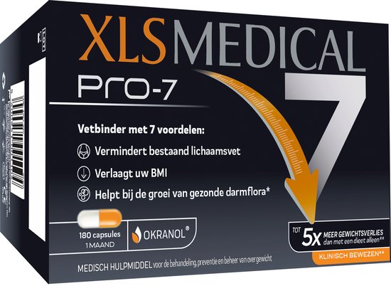 XLS Medical Pro-7 Capsules - 5x Meer Gewichtsverlies, Vetverbranding & Gezond Afvallen