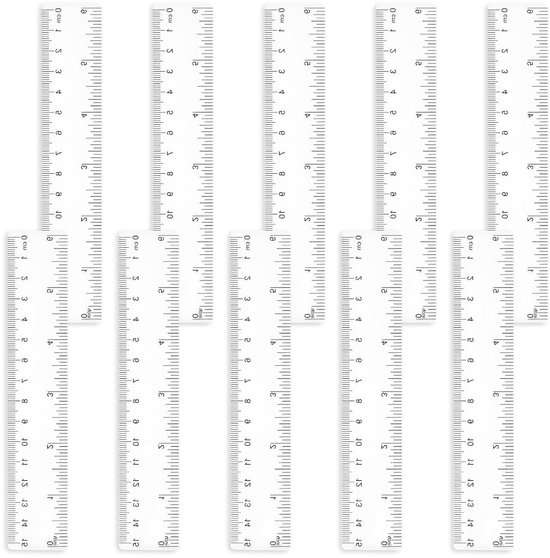 Liniaal Inches Plastic Clear Linialen - 10 Stks - 6 Inch - Transparante Rechte Liniaal ...