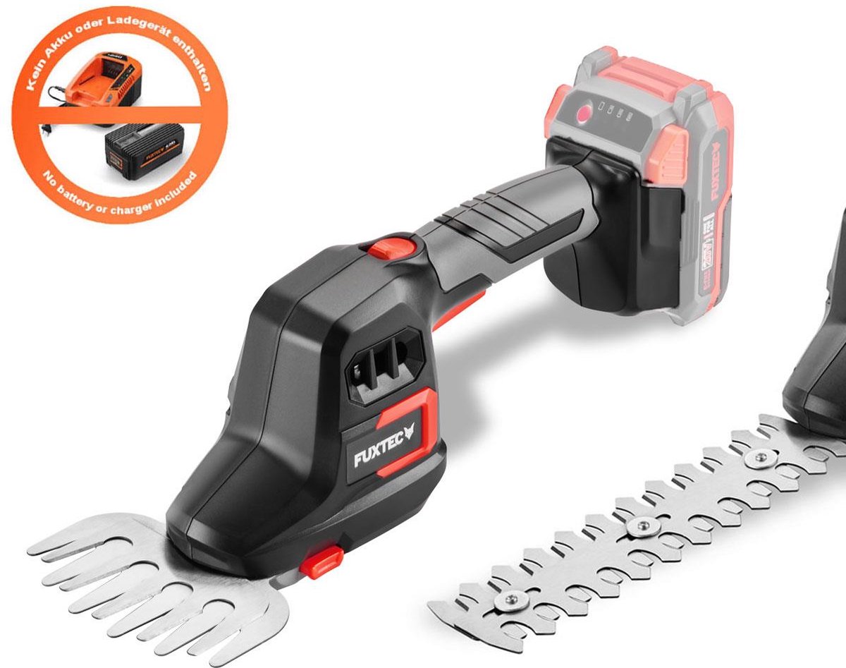 FUXTEC snoerloze handheggenschaar 20V met een gewicht van 0,67kg, bladgrootte van 20cm, diameter van 10,5cm FX-E1HHS20