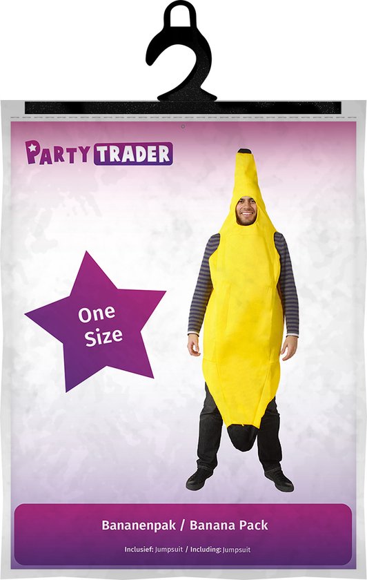 Banaan kostuum - Bananenpak - Carnavalskleding - Carnaval kostuum - Dames - Heren - One-size - geel