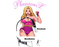 PleazureX - Fetish Series - Leren neus en mondhaken - kinky - gag - beperkingen - bdsm