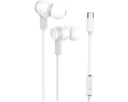 Golden Sound Bedrade oordopjes - Siliconen eartips - Oordopjes met draad en microfoon USB-C aansluiting - Wit