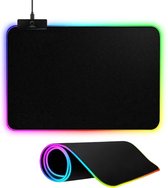 Gaming Muismat - met RGB LED Verlichting - 45x40cm - 4cm dik - Anti-Slip