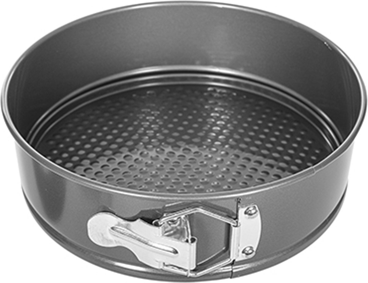 Alessandro Taarten bak/spring vorm - metaal - zilvergrijs - 22 cm - bakgerei - taarten