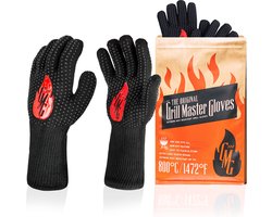 Grill Master Gloves BBQ Handschoenen Hittebestendig tot 800°C - Ovenhandschoenen - Ovenwanten - Barbecue Handschoenen - Perfect Vaderdagcadeau – Aramid - 2 stuks Grill Master Gloves BBQ Handschoenen Hittebestendig tot 800°C - Ovenhandschoenen - Ovenwanten - Barbecue Handschoenen - Perfect Vaderdagcadeau – Aramid - 2 stuks