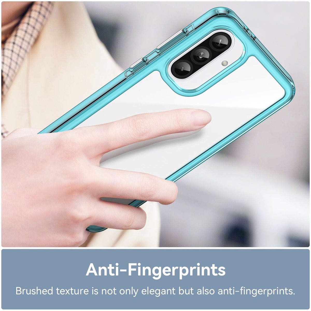Mobigear Hoesje geschikt voor Samsung Galaxy A56 Telefoonhoesje Hardcase | Mobigear Crystal Backcover | Galaxy A56 Case | Back Cover - Blauw