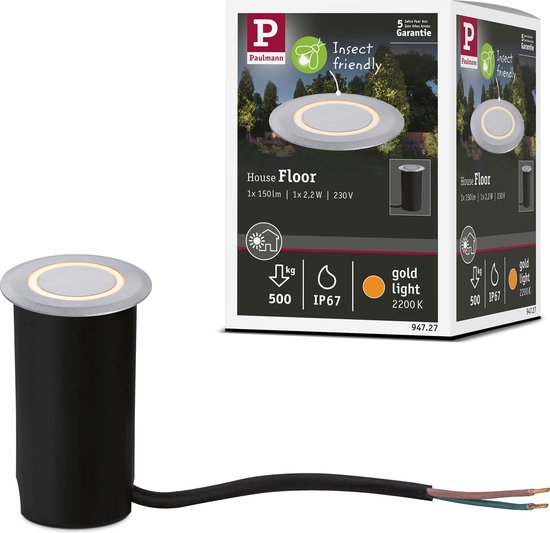Spot Encastrable D'extérieur Solaire LED Integrée Acier Gris IP67 2W 60lm 230v Paulmann~4000870943656 09c Fr Cf