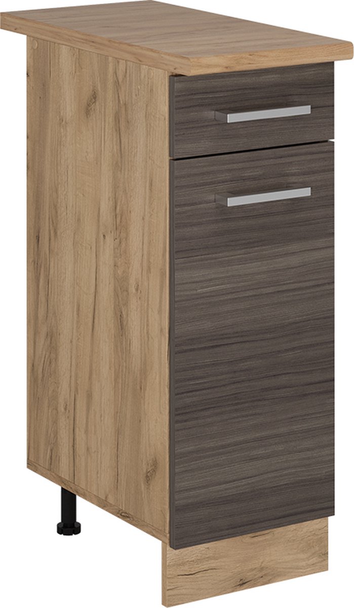 Vicco R-Line Keukenonderkast – 30 cm, WB Eik Edel grijs Edel grijs/Goudkleurig Eiken