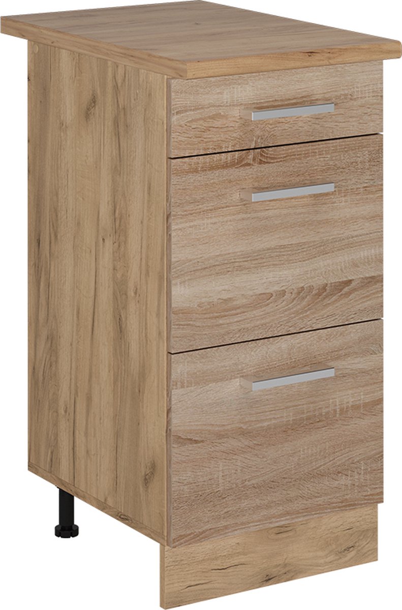 Vicco R-Line Keukenonderkast – 40 cm met laden, WB Eik Sonoma