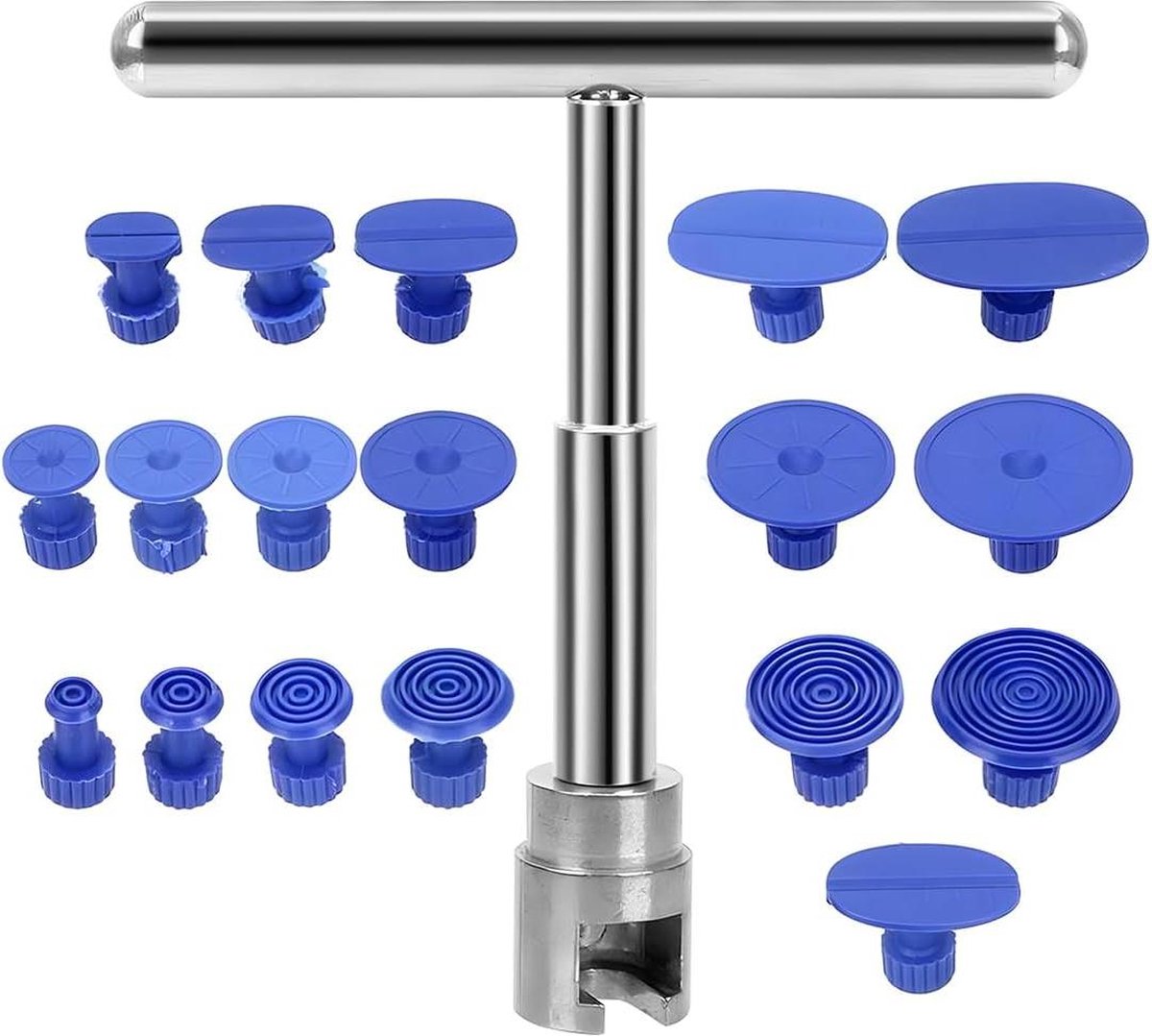 Paintless Reparatieset Autodeuken T-stangen Glijhamer Zuignap Universeel Hagelschade Verwijderingsgereedschap Voertuigen SUV's Auto's 19 stuks .