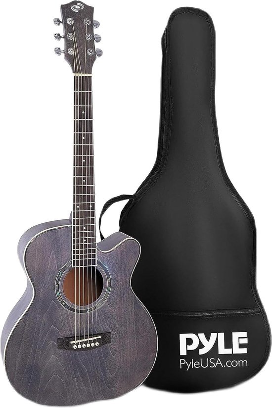 Pyle Akoestische Gitaarset- 3/4 Junior Maat Gitaar- Volledig Houten Stalen Snaren Instrument -voor Beginners, Kinderen, Volwassenen