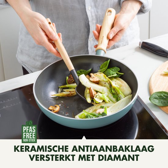 GREENPAN HAPJESPAN 24CM PFAS VRIJ BLACK
