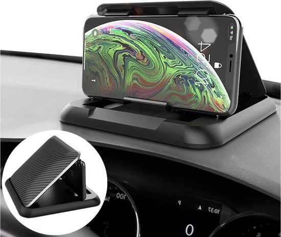 Autodashboard Smartphonehouder Antislipmat Silicone Zwart Multifunctioneel - Middenconsole Dashboard Mobiele Telefoonhouder .