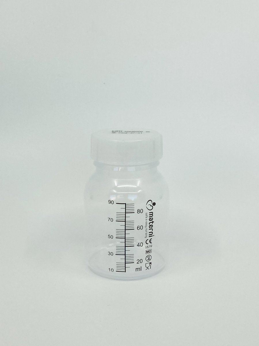 Materni Moedermelk Bewaarfles - 80 ml met dop borstvoeding - 10 stuks