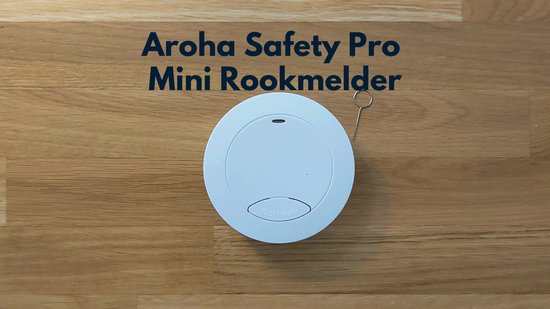 Aroha Safety Pro Mini Rookmelder Sleep Line - 10 jaar batterij - Geen standby LED-licht - Montage zonder boren - Extra dun design & slaapkamer vriendelijke brandmelder per stuk