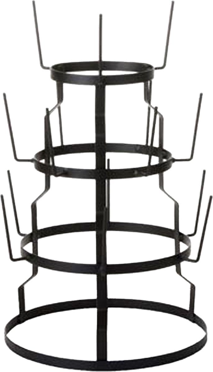Mica Decorations Mokkenrek - H50 x Ø34 cm - Metaal - Zwart