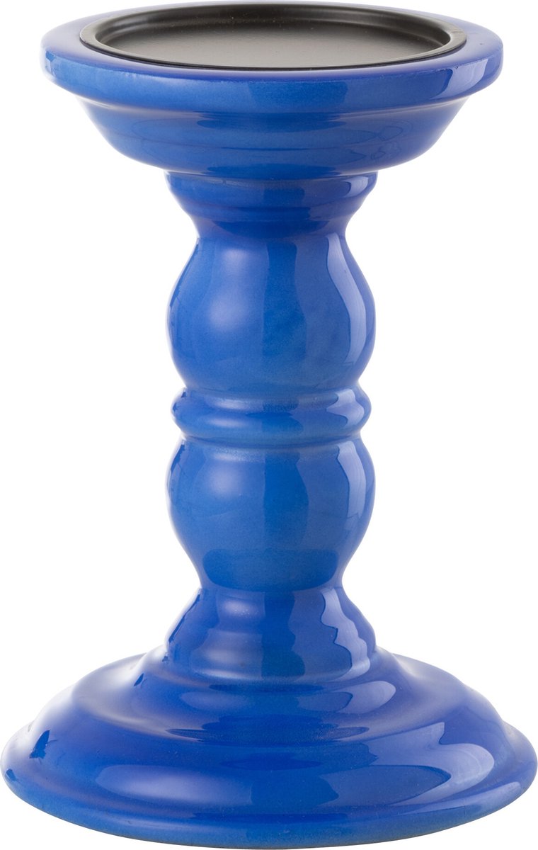 J-Line kandelaar Halter - mangohout - blauw