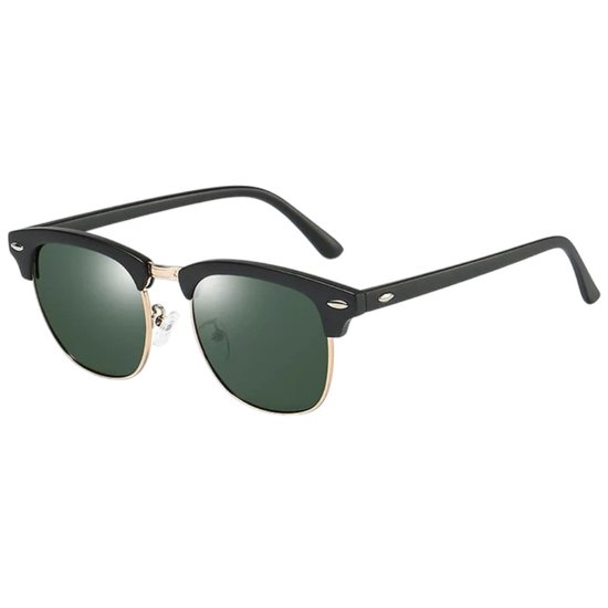 Fako Sunglasses® - Club Style Zonnebril - Polariserend - Dames - Heren - Mat Zwart/Goud - Donkergroen van Fako Sunglasses® — afbeelding 2