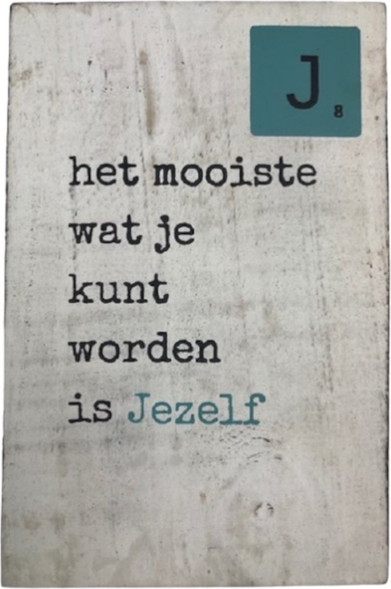 Tekstblok 10x15 2 cm dik Jezelf