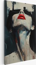 Saammp Canvas Schilderij - Abstract - Vrouw - 80x120 - Foto op canvas - Wanddecoratie - Muurdecoratie Woonkamer - Slaapkamer decoratie - Canvas Print