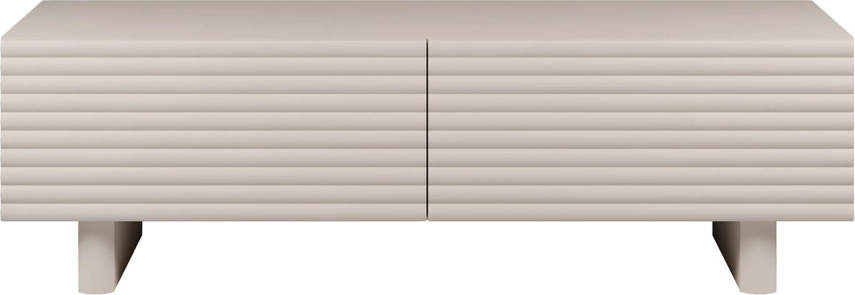 Vente-unique Tv-meubel met 2 deuren van MDF - 150 cm - Beige - LUDIMA